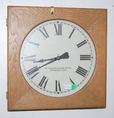 Oak Standard Electric Slave Clock — Antique Clocks Price Guide