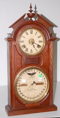 Ithaca Library Double Dial Calendar Shelf Clock — Antique Clocks Price Guide