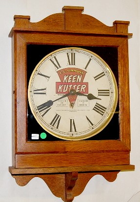 Keen Kutter Advertising Gallery Clock — Antique Clocks Price Guide
