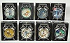 Group of 8 Chang-Feng Animated Alarm Clocks