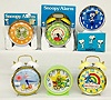 Group of 6 Cartoon Character Alarm Clocks