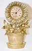 Waterbury Metal Potted Plant Novelty Clock