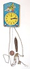 Tin Litho USSR Wall Clock
