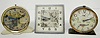 3 Antique Animated Alarm Clocks