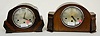 2 Dual Chiming Deco Mantle Clocks