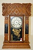 Ingraham Oak Carved Kitchen Clock