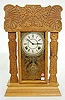 Ingraham Floral Carved T and S Oak Kitchen Clock