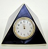 German Sterling w/Purple Enamel Pyramid Clock