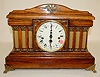 German Oak 6-Column Chiming Mantle Clock