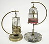 2 Bird Cage Annular Dial Desk Clocks
