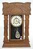 Ingraham Floral Carved T and S Kitchen Clock