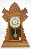 Waterbury Oak Carved T and S Kitchen Clock