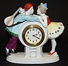 Porcelain Loving Couple Dresser Clock