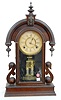 R. Booth Walnut Lady Head Parlor Clock