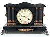 Waterbury 4-Column Black Mantle Clock