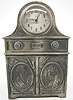 Metal Musical Clock w/Wagner and Schubert Portraits