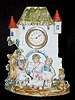 Antique Bisque Children w/Geese Clock