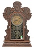 Oak Pressed Carved Calendar Kitchen Clock