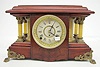 Seth Thomas Red Adamantine 4 Post Mantle Clock