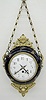 French Enameled Pottery Double Sided Clock