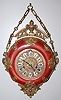 French Metal Wall Hanging Clock
