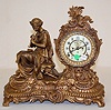 Ansonia "Siren" Metal Seated Statue Clock