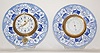 2 French Faience Chargers Clock and Barometer