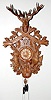 48" Gun and Game Deer Head Cuckoo Clock