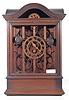 Triple Fusee Wood Geared Skeletonized Clock