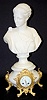 Romansque Marble Diane Gabis Statue Clock