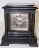 French Black Marble Petite Sonniere Mantle Clock