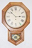 Oak Waterbury Short Drop Schoolhouse Clock