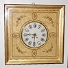 French Gilt Gesso Marble Dial Picture Frame Clock