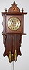 Mahogany Carved German Hanging Grandfather Clock