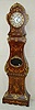 French Inlaid and Bronze Tall Case Clock