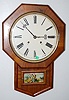 Rosewood Chauncey Jerome Schoolhouse Clock