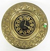Ornate Brass Tavern Clock w/Glass Dial