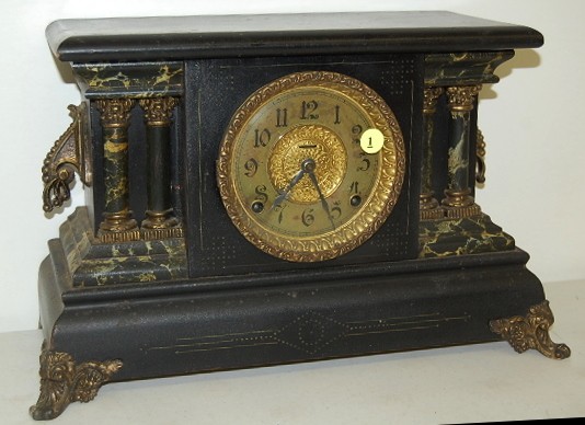 Ingraham Marbleized "Adrian" Mantle Clock — Antique Clocks Price Guide