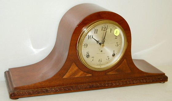 Seth Thomas Walnut Tambour Mantle Clock — Antique Clocks Price Guide