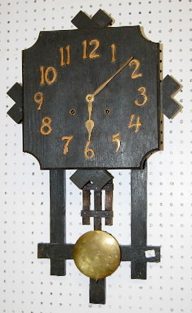 Gilbert Mission Oak "San Remo" Wall Hanging Clock — Antique Clocks Price Guide