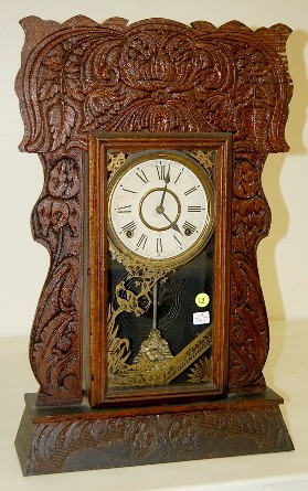 Gilbert Oak "Authors No. 162" Kitchen Clock — Antique Clocks Price Guide