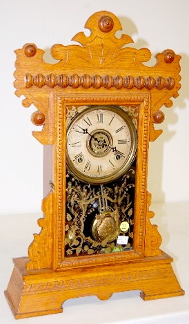 Gilbert Oak "Lake No. 3" Mantle Clock — Antique Clocks Price Guide
