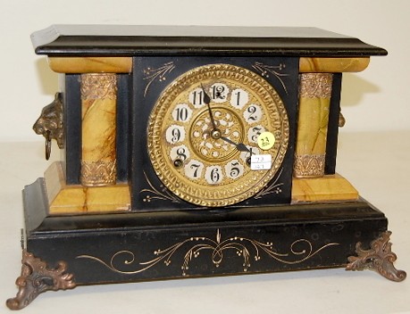 Gilbert Marbleized Mantle Clock — Antique Clocks Price Guide