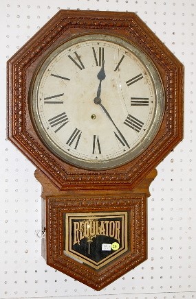 Ingraham Oak "Lyric" Schoolhouse Clock — Antique Clocks Price Guide