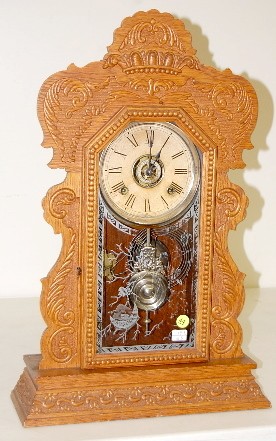 Ansonia Oak "Layton" Kitchen Clock — Antique Clocks Price Guide