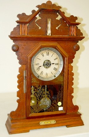 Seth Thomas Walnut Kitchen Clock w/Thermometer — Antique Clocks Price Guide