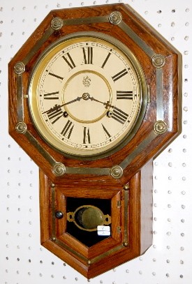 Oak Waterbury "Yeddo" Octagon Short Drop Clock — Antique Clocks Price Guide