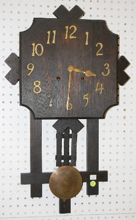 Gilbert Mission Oak "San Remo" Wall Hanging Clock — Antique Clocks Price Guide
