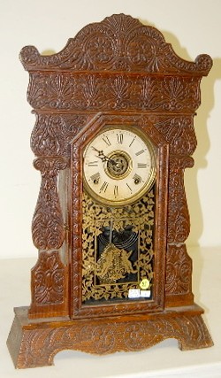 Gilbert Pressed Oak "Jewel No. 12" Kitchen Clock — Antique Clocks Price Guide