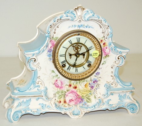Ansonia "La Nord" China Mantle Clock — Antique Clocks Price Guide
